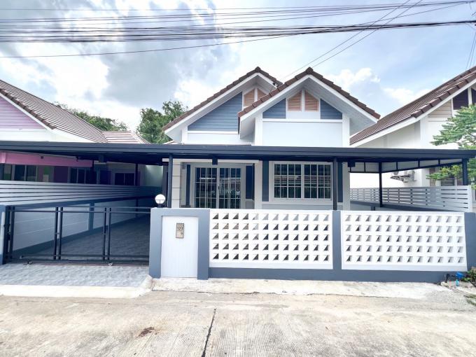 ขายบ้าน บ้านแฝดชั้นเดียว ม.อยู่สบาย2 ซอยเทศบาล 4 หนองตำลึง R