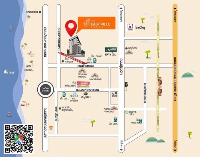 THE EAST VILLE Condominium บางแสน ถ.ข้าวหลาม ใกล้ ม.บูรพา-หาดบางแสน-แหลมเแท่น เดินทางสะดวก  ภาพที่ 17